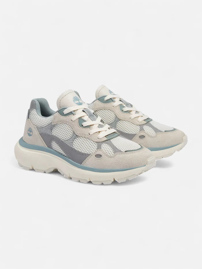 Zapatillas Timberland Mujer Hazel Lane Low Lace Plateado Gris Blanco