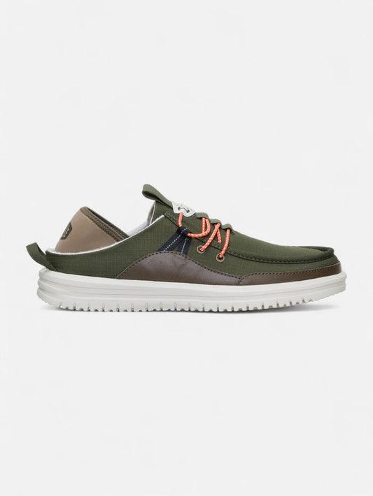 Zapatos Hey Dude Bradley Blipper Nylon Verde Militar