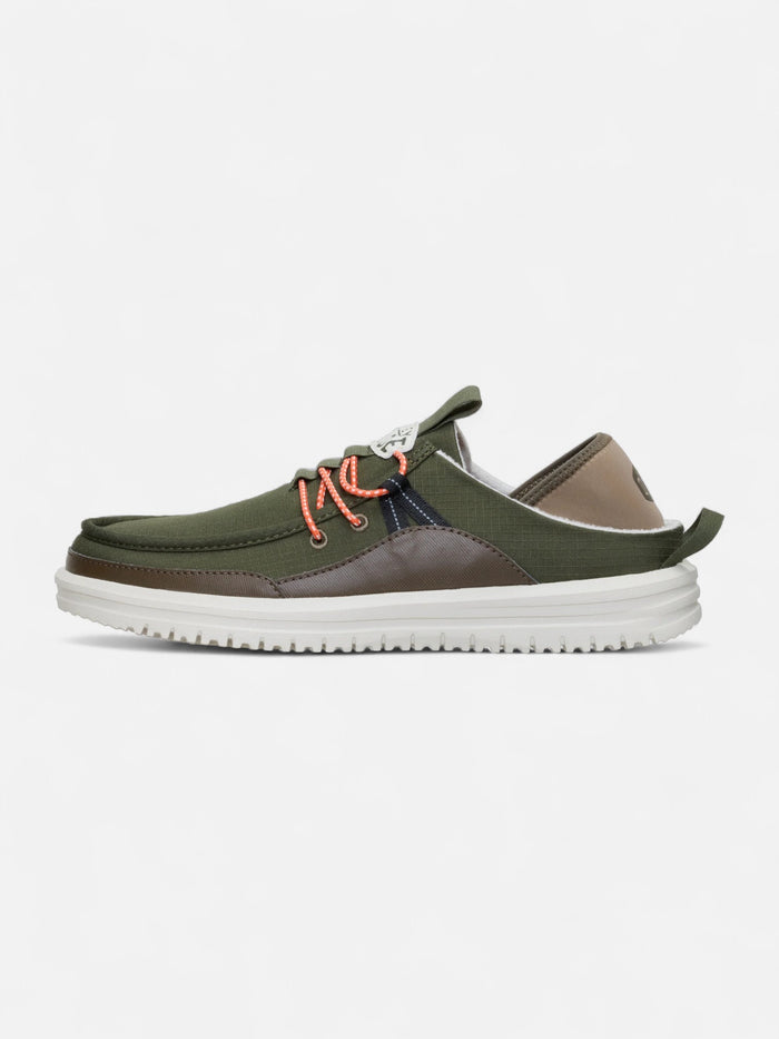 Zapatos Hey Dude Bradley Blipper Nylon Verde Militar