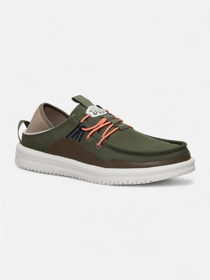 Zapatos Hey Dude Bradley Blipper Nylon Verde Militar