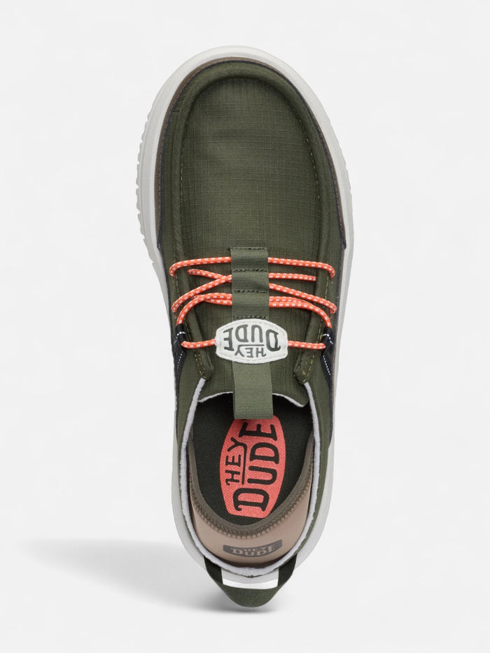 Zapatos Hey Dude Bradley Blipper Nylon Verde Militar