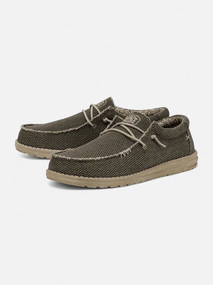 Zapatos Hey Dude Wally Braided Gris Marrón