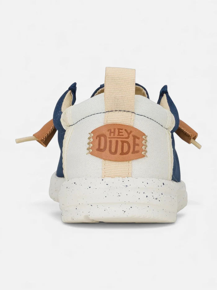 Zapatos Hey Dude Wally Craft Linen Azul Blanco