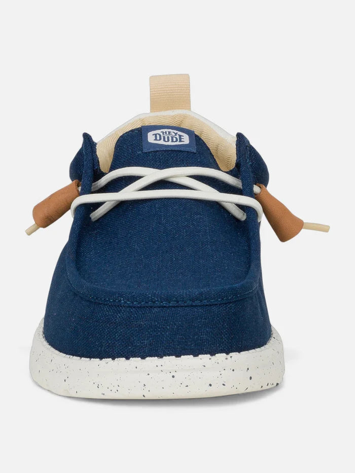 Zapatos Hey Dude Wally Craft Linen Azul Blanco