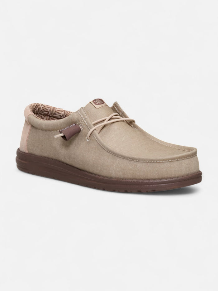 Zapatos Hey Dude Wally Stretch Canvas Block Marron