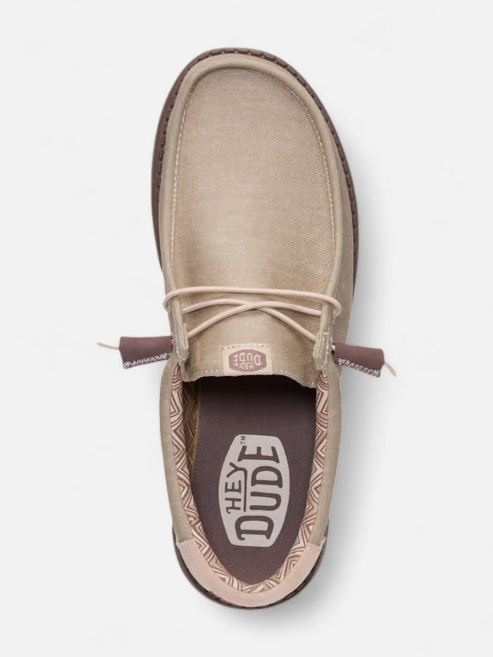 Zapatos Hey Dude Wally Stretch Canvas Block Marron