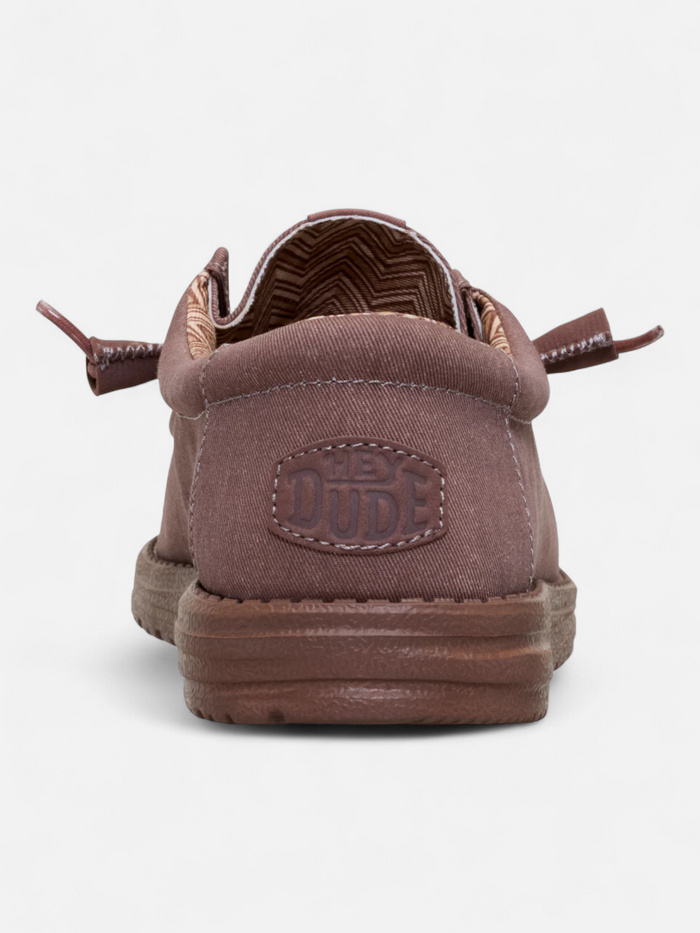 Zapatos Hey Dude Wally Stretch Canvas Marron