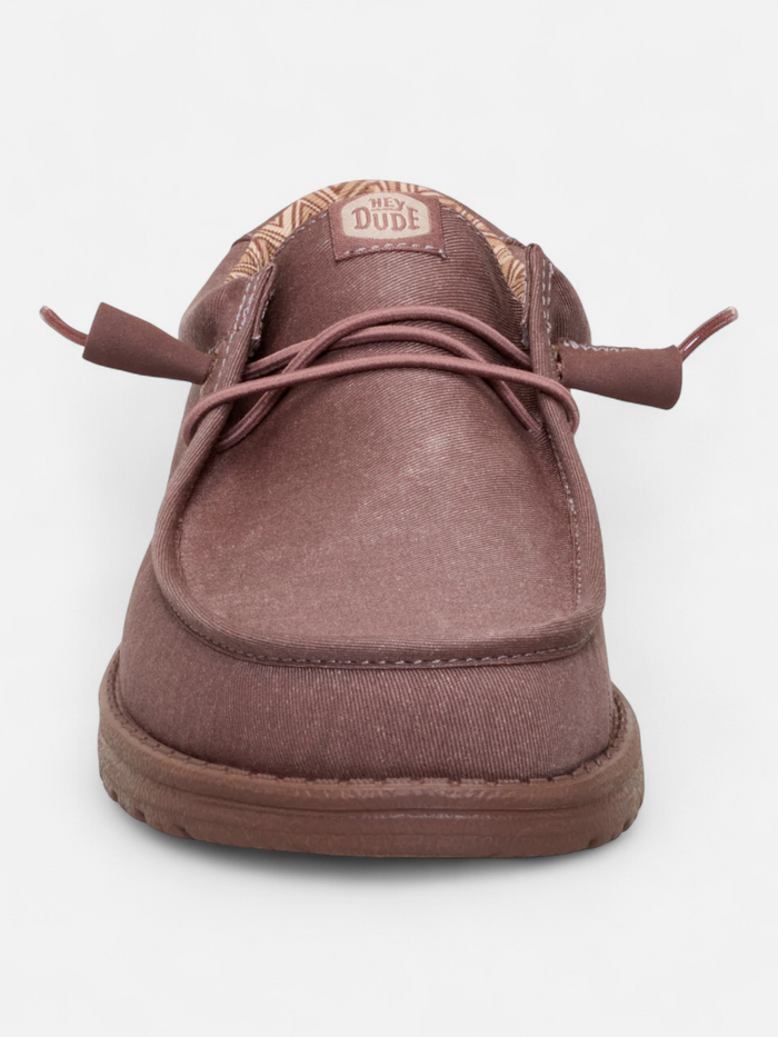 Zapatos Hey Dude Wally Stretch Canvas Marron