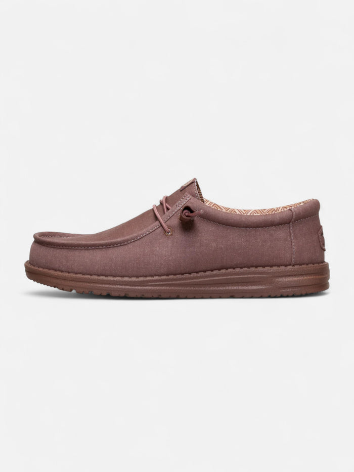 Zapatos Hey Dude Wally Stretch Canvas Marron