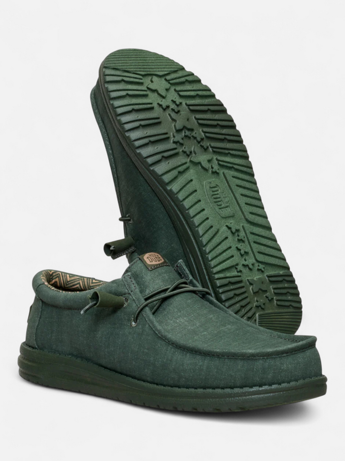 Zapatos Hey Dude Wally Stretch Canvas Verde