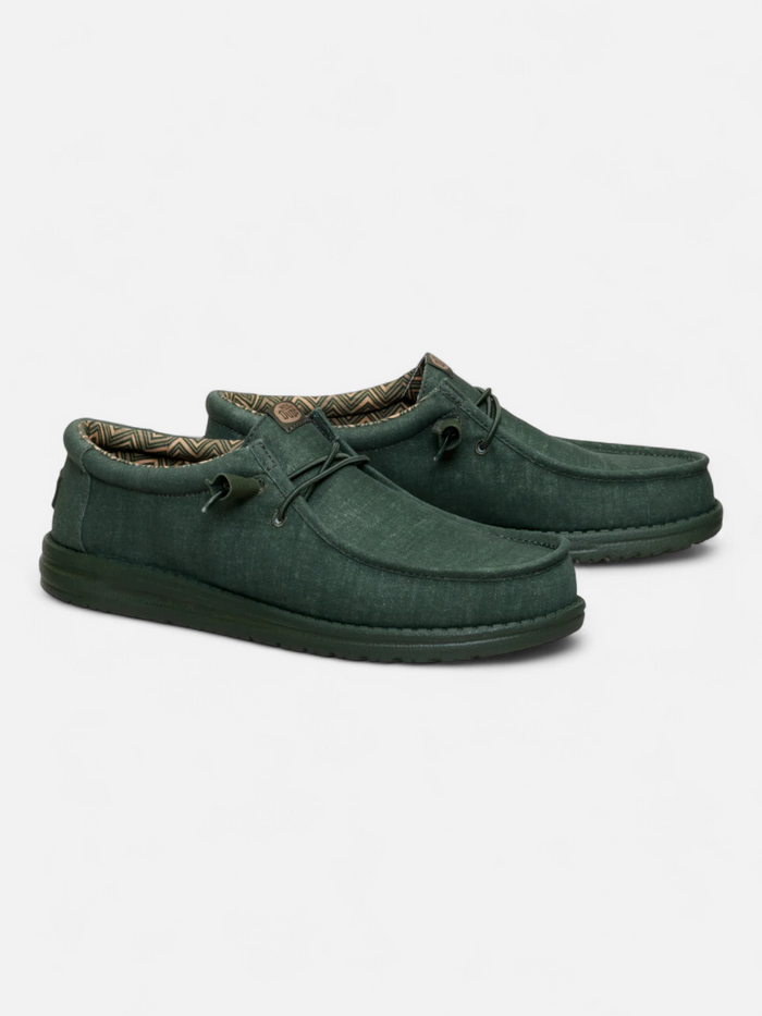 Zapatos Hey Dude Wally Stretch Canvas Verde