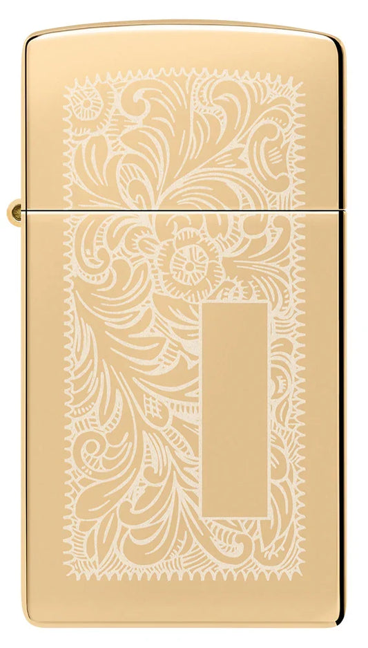 Zippo Slim Venetian High Polish Brass - 1652B