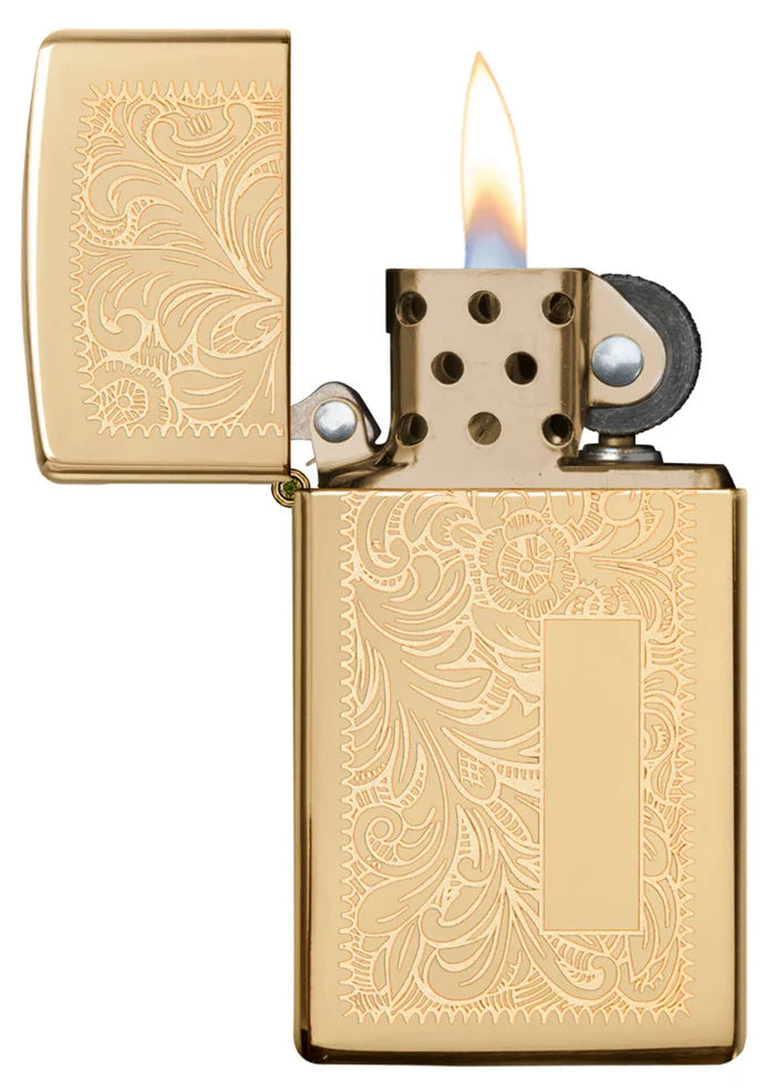 Zippo Slim Venetian High Polish Brass - 1652B